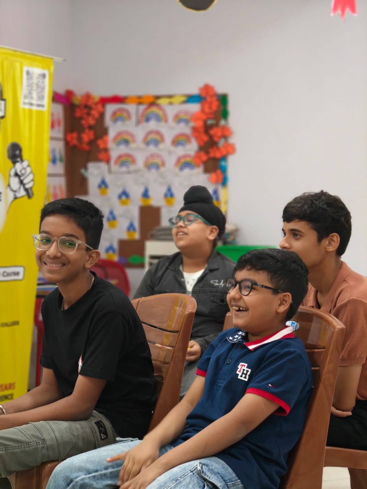 Young speaker presenting